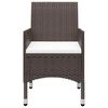 vidaXL Ensemble &agrave; manger de jardin 5 pcs Marron