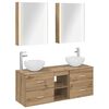 vidaXL Ensemble de mobilier de salle de bain 5 pcs Ch&ecirc;ne artisanal
