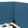 vidaXL Cadre de lit d'angle Bleu 80 cm x 200 cm Velours