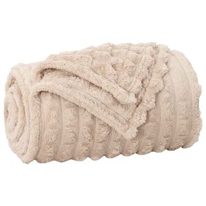 vidaXL Jet&eacute; Beige 150 x 130 cm 0.5 kg Toison
