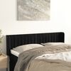 vidaXL T&ecirc;te de lit avec oreilles Noir 147x16x78/88 cm Velours