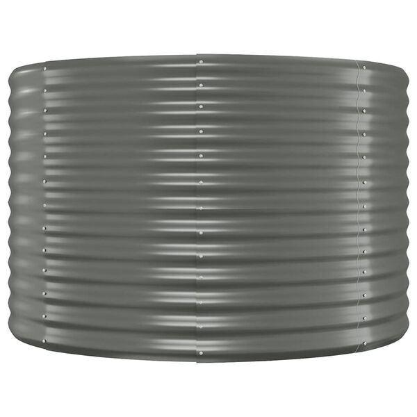 vidaXL Lit sur&eacute;lev&eacute; de jardin Acier galvanis&eacute; 249x100x68cm gris
