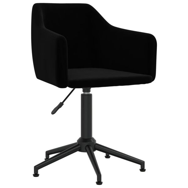 vidaXL Chaises pivotantes &agrave; manger lot de 6 Noir Velours