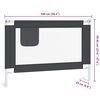 vidaXL Barri&egrave;re de s&eacute;curit&eacute; de lit d'enfant Gris fonc&eacute; 100x25 cm Tissu