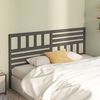 vidaXL T&ecirc;te de lit Gris 186x4x100 cm Bois massif de pin