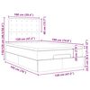 vidaXL Cadre de lit ottoman avec matelas bleu 120x190 cm tissu