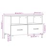 vidaXL Meuble TV Blanc brillant 80x36x50 cm Bois d'ing&eacute;nierie