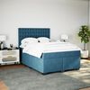 vidaXL Sommier &agrave; lattes de lit et matelas bleu 140x200 cm velours