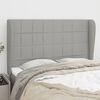 vidaXL T&ecirc;te de lit avec oreilles Gris clair 147x23x118/128 cm Tissu