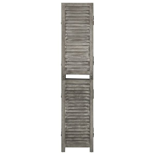 vidaXL Cloison de séparation 3 panneaux Gris 106,5x166 cm Bois solide