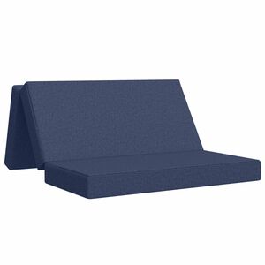 vidaXL Canap&eacute;-lit pliable 120 x 67 x 45 cm Bleu