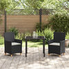 vidaXL Ensemble de salle &agrave; manger pour jardin 9 pcs Noir polyrotin