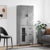 vidaXL Buffet haut Gris b&eacute;ton 69,5x34x180 cm Bois d'ing&eacute;nierie