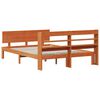 vidaXL Cadre de lit avec stockage 2 pcs Cire marron Bois de Pin Massif