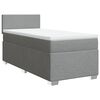 vidaXL Sommier &agrave; lattes de lit avec matelas Gris clair 100x200cm Tissu