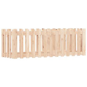 vidaXL Lit sur&eacute;lev&eacute; de jardin design de cl&ocirc;ture 150x50x50cm pin massif