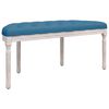 vidaXL Banc Bleu 110,5x45x49 cm Velours