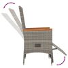 vidaXL Ensemble &agrave; manger de jardin 9 pcs avec coussins Gris