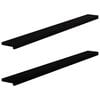 vidaXL Appuis de fen&ecirc;tre 2 pcs brun-noir bois de ch&ecirc;ne massif