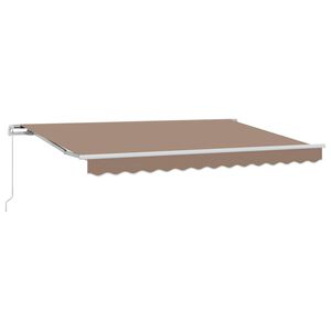 vidaXL Auvent r&eacute;tractable Taupe 500 &times; 300 cm Polyester et Aluminium