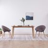 vidaXL Chaises &agrave; manger lot de 2 taupe tissu
