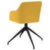 vidaXL Chaises pivotantes &agrave; manger lot de 2 jaune tissu