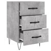 vidaXL Table de chevet gris b&eacute;ton 40x40x66 cm bois d'ing&eacute;nierie