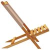 vidaXL Chaises de jardin pliantes lot de 6 taupe tissu et bois massif