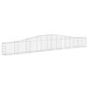 vidaXL Panier de gabions arqu&eacute; 400x30x40/60 cm Fer galvanis&eacute;