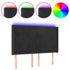 vidaXL T&ecirc;te de lit &agrave; LED Noir 147x16x118/128 cm Velours