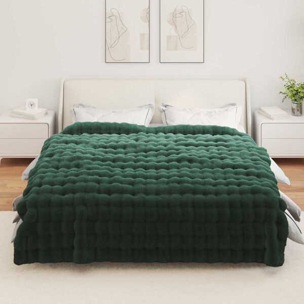 vidaXL Couverture en fausse anti-d&eacute;rapante Olite 4 pcs Vert fonc&eacute;