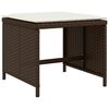 vidaXL Ensemble &agrave; manger de jardin et coussins 9 pcs marron poly rotin