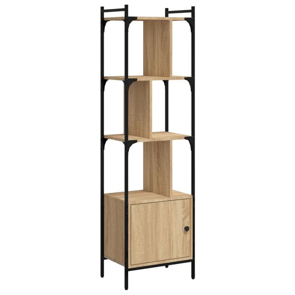 vidaXL Biblioth&egrave;que avec porte ch&ecirc;ne sonoma 44,5x30x154,5 cm