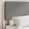 vidaXL Cadre de lit avec t&ecirc;te de lit rembourr&eacute;e Gris clair