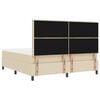 vidaXL Lit &agrave; ressorts avec matelas Cr&egrave;me 180 x 200 cm tissu