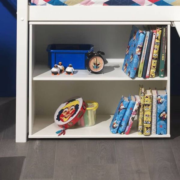 Vipack Biblioth&egrave;que 2 niveaux Pino Bois Blanc