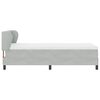 vidaXL Lit &agrave; ressorts avec matelas Gris clair 90 x 190 cm Velours