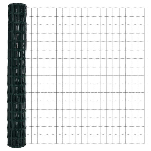 vidaXL Clôture Euro Vert 1,6 x 10 m Fer revêtu de PVC