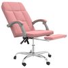 vidaXL Fauteuil inclinable de bureau Rose Similicuir