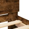 vidaXL Cadre de lit sans matelas ch&ecirc;ne fum&eacute; 160x200 cm