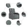 vidaXL Fauteuil inclinable &eacute;lectrique Gris Similicuir