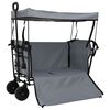 vidaXL Chariot &agrave; Main Pliable Gris 105 x 56,5 x 116 cm Tissu Oxford