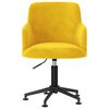 vidaXL Chaise pivotante de bureau Jaune moutarde Velours