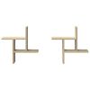 vidaXL Étagères murales 2pcs chêne sonoma 38x12x38cm bois d'ingénierie