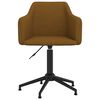 vidaXL Chaises &agrave; manger pivotantes lot de 4 Marron Velours