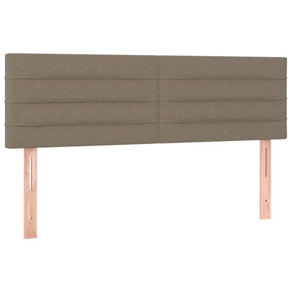 vidaXL T&ecirc;tes de lit 2 pcs Taupe 72x5x78/88 cm Tissu