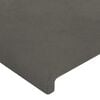 vidaXL T&ecirc;te de lit &agrave; LED Gris fonc&eacute; 103x16x118/128 cm Velours