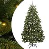 vidaXL Sapin de No&euml;l artificiel 210 cm 300 LED Blanc chaud Vert