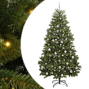 vidaXL Sapin de No&euml;l artificiel 210 cm 300 LED Blanc chaud Vert