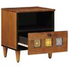vidaXL Cabinet de chevet avec tiroir 2 pcs Marron 40 x 33 x 46 cm